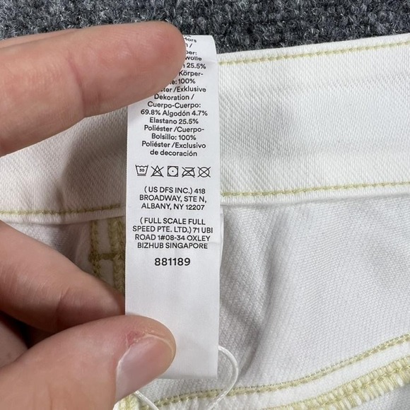 Halara Jeans Womens Medium White Halara Flex Denim Wide Leg High Rise Stretch - Picture 16 of 16